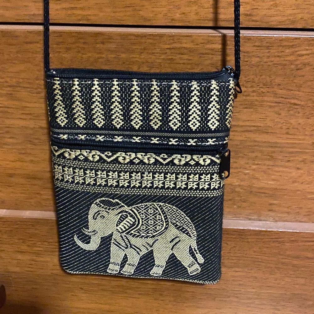 Indian Elephant embroidered purse